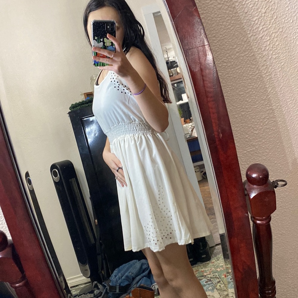 White mid dress